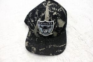 Oakland Raiders Hat Cap Snapback Black Gray NFL Football Mitchell &‎ Ness